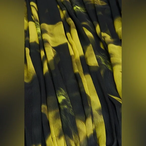 $795 HALSTON Claudette Floral Print Chiffon Strapless Gown Dress size 2 NWT - Picture 9 of 16